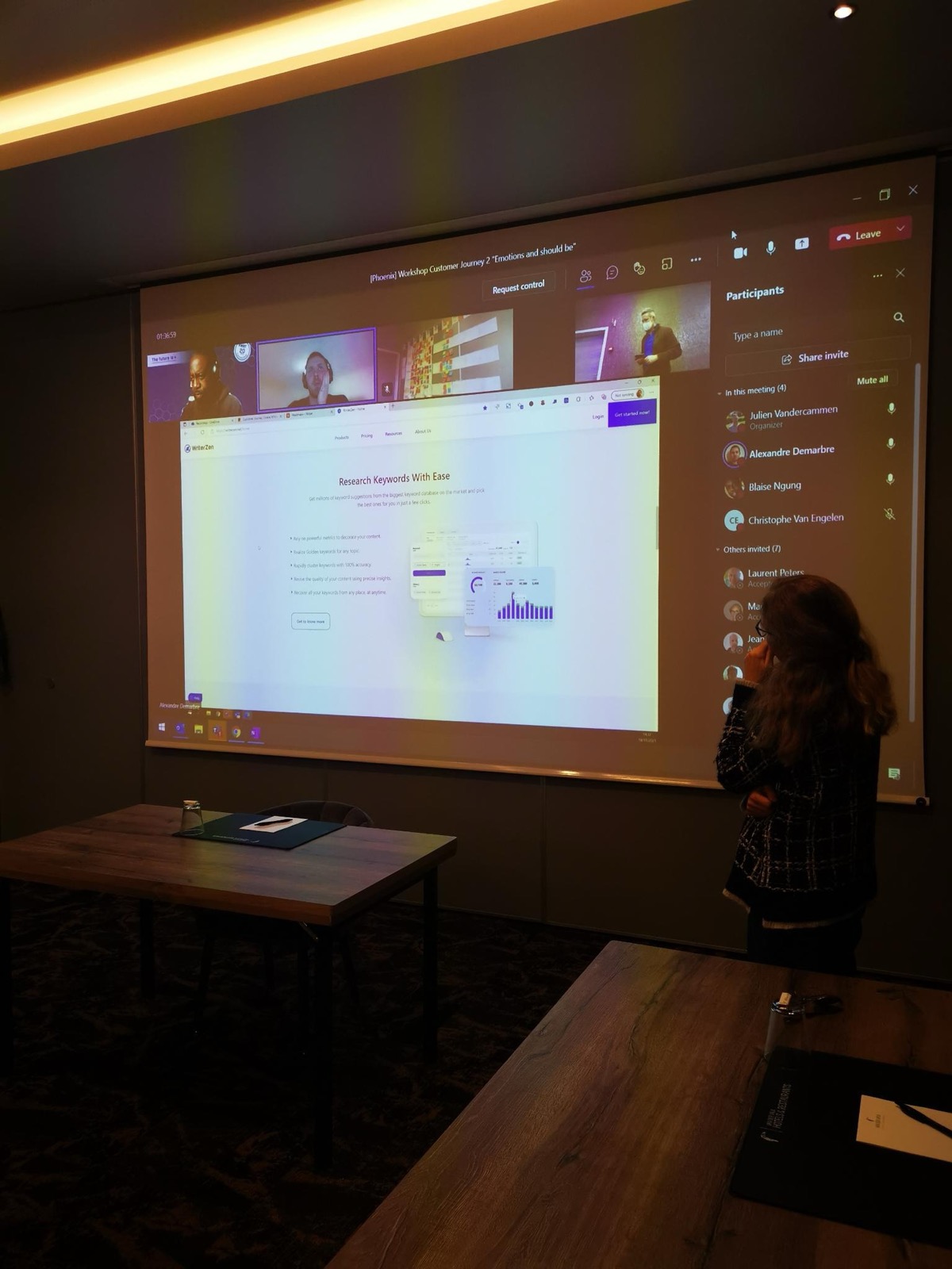 Atelier Customer Journey en visioconférence, projet Phoenix.