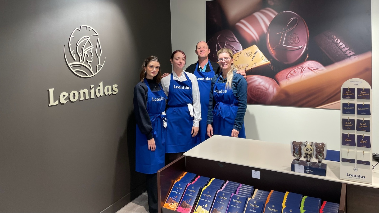La boutique Léonidas, l'un des six commerçants pilotes du projet.